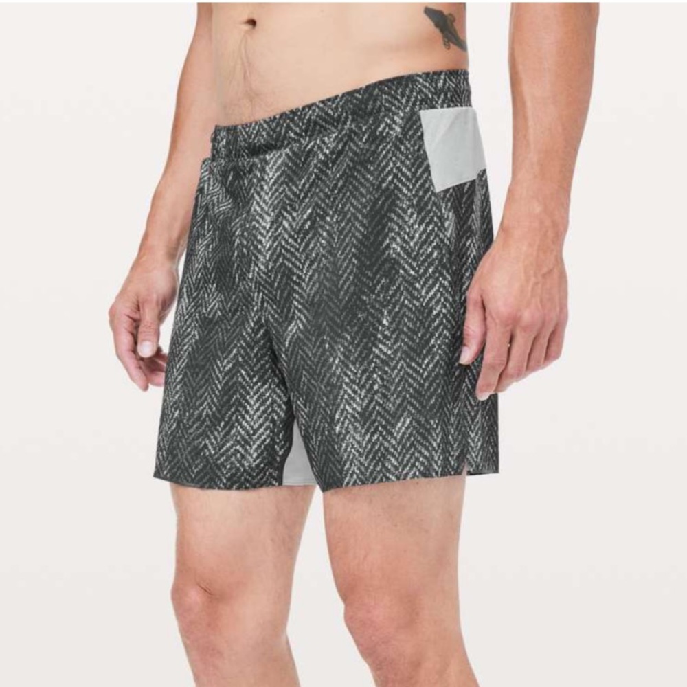 lululemon athletica Black and Gray Athletic Shorts
